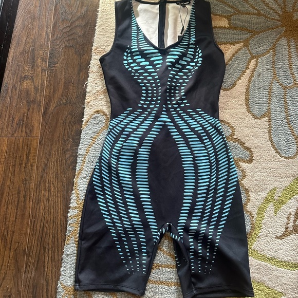 Black/Blue Rave Romper - Picture 4 of 6